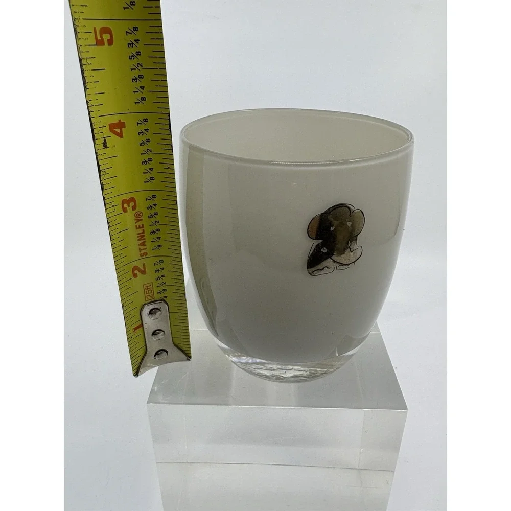 Glassybaby Glassy Elephant Candle Holder Gray Grey